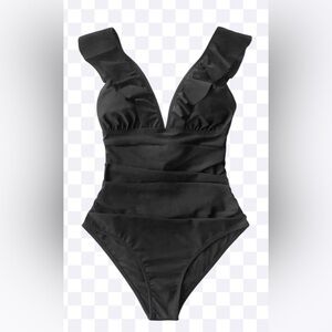 NWTO Cupshe  Elegant Black One-Piece Swimsuit